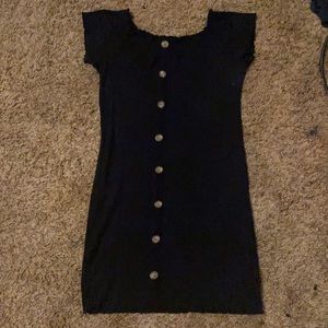 Black button dress
